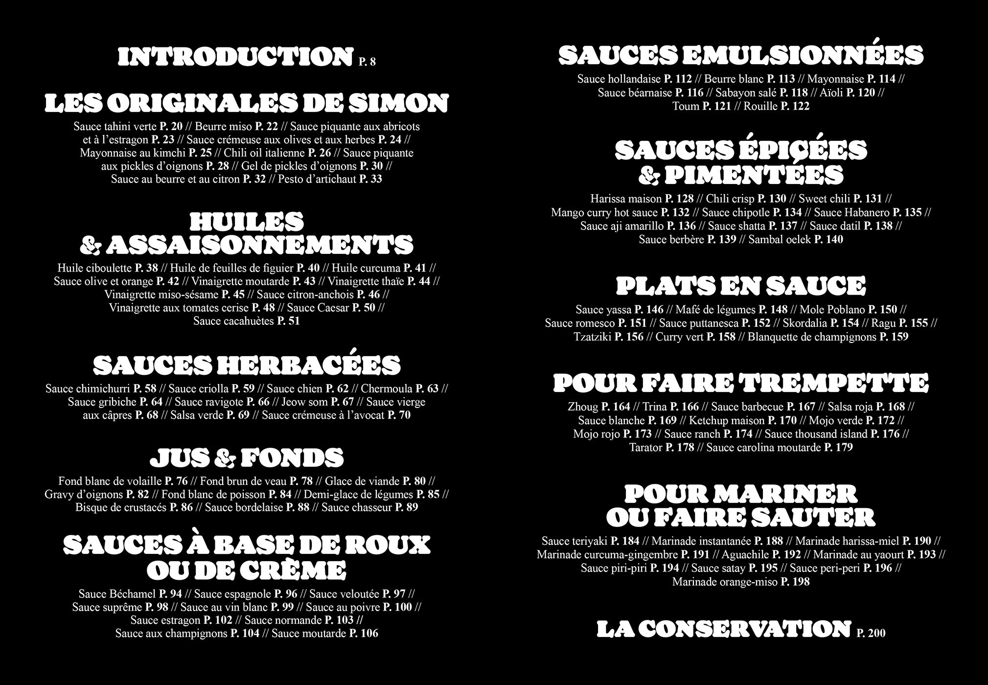 sommaire du livre