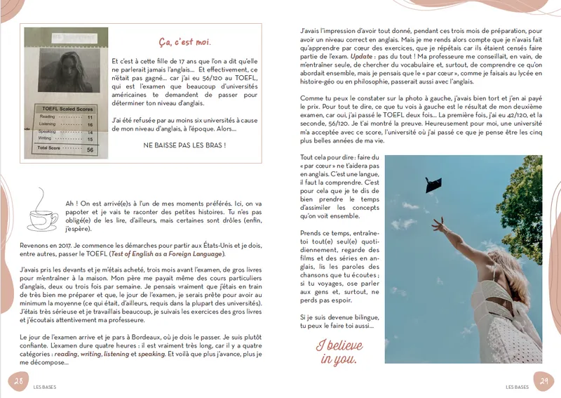double page 28-29 extraite du livre : Ne baisse pas les bras !