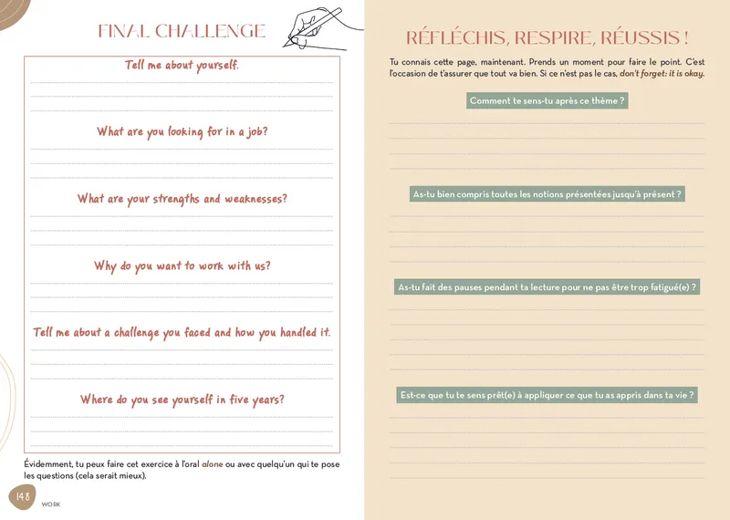 double page extraite du livre : Final challenge - Réfléchis, respire, réussis !