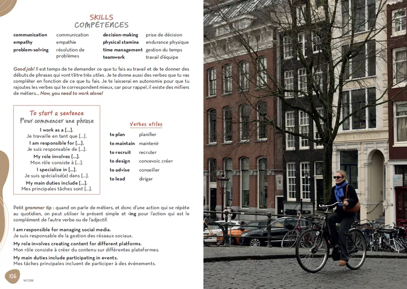 double page extraite du livre : Skills - compétences