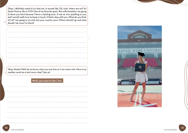 double page extraite du livre : Write your text
